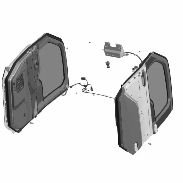 IMG_3962 Power Window Doors for RANGER XD 1500 & CREW, Front, Poly, Set of 2 Item #: 2889075