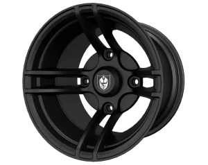 Pro Armor WhiteOut Wheel, Matte Black Front/Rear R14