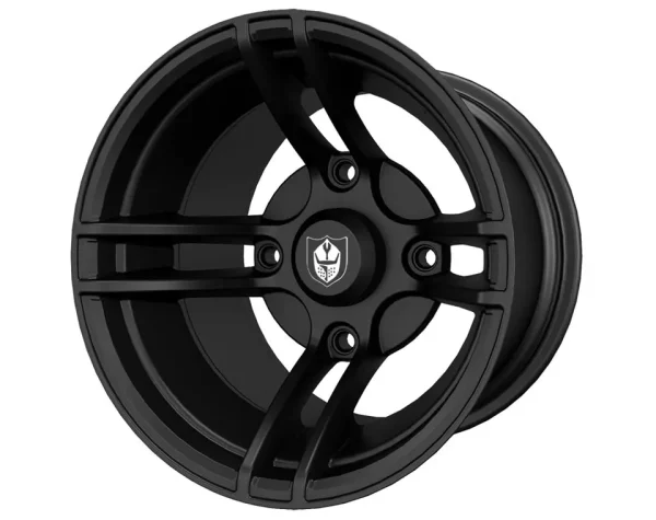 1522958 Pro Armor WhiteOut Wheel, Matte Black Front/Rear R14