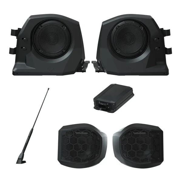 Stage 2 & 3 Audio Kit - Front + Rear Speakers by Rockford Fosgate® for RIDE COMMAND