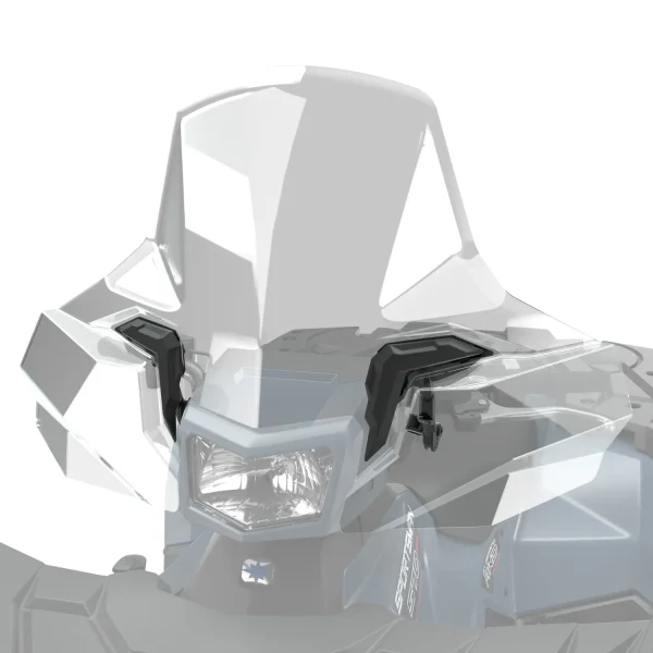 Lock & Ride Tall Windshield, Polycarbonate, RIDE COMMAND Compatible for Sportsman ATV