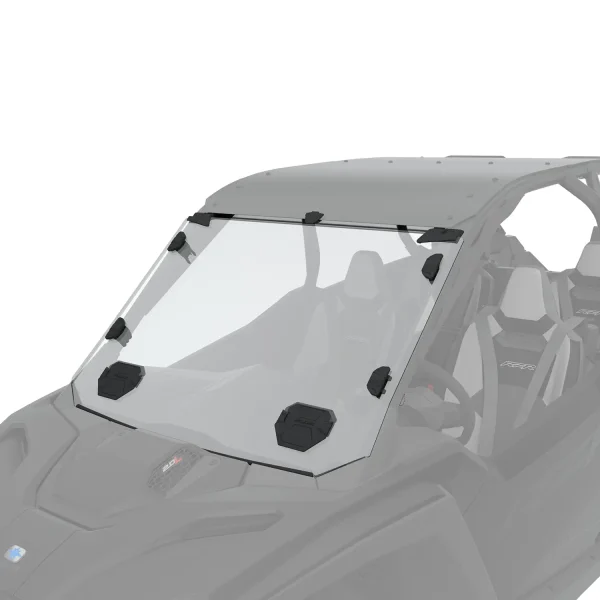 2890377_gom Lock & Ride Full Vented Front Windshield, Hard Coat Polycarbonate, for 4-Seat RZR SxS