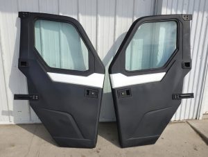 Used Manual Crank Window Doors for RANGER XP 1000 & CREW, Front, Poly, Set of 2 Item.